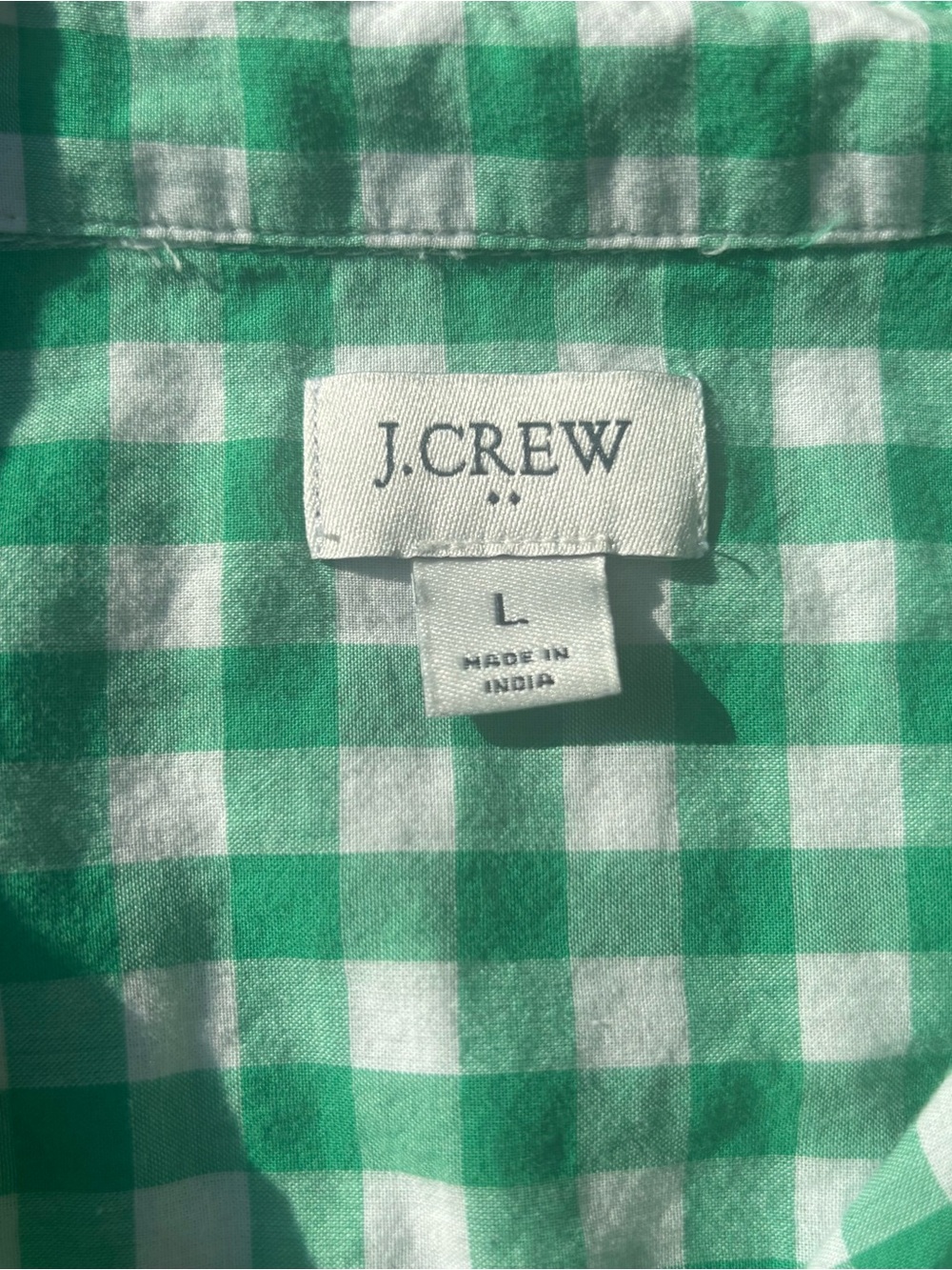 J. Crew Green Plaid Button Up Shirt - Picture 3 of 3